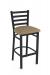 Holland's 400 Jackie Black Bar Stool with Ladder Back in Canter Thatch