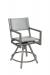 Woodard's Palm Coast Outdoor Modern Padded Sling Counter Stool with Arms