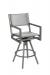 Woodard's Palm Coast Outdoor Modern Padded Sling Barstool with Arms