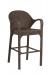 Woodard's All-Weather Bali Outdoor Woven Bar Stool with Back and Arms in Coffee Weave