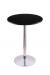 Holland's #214-22 Table with Chrome Base and Black Round Top