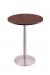 Holland's #214-22 Table with Stainless Steel Base and Mahogany Round Top