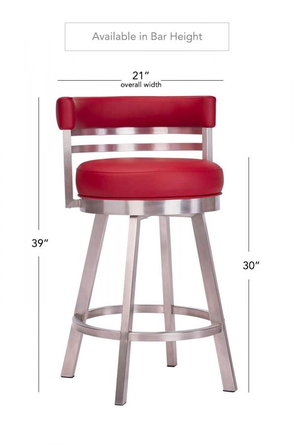 Buy Wesley Allen's Miramar Swivel Stool in Stainless Steel Free shipping!