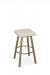 Amisco's Anders Gold Backless Swivel Bar Stool with Square Seat Cushion