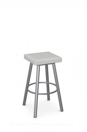 Amisco's Anders Backless Modern Bar Stool with Square Seat and Round Base
