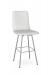 Amisco's Bray Silver and Gray Swivel Bar Stool with Back