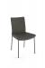 Amisco's Osten Upholstered Dining Chair in Charcoal Fabric and Gray Metal Finish with Scooped Seat