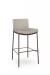 Amisco's Osten Modern Bronze Bar Stool with Low Back and Scooped Seat
