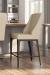 Amisco's Bridget Farmhouse Upholstered Bar Stool with Back and Metal Base