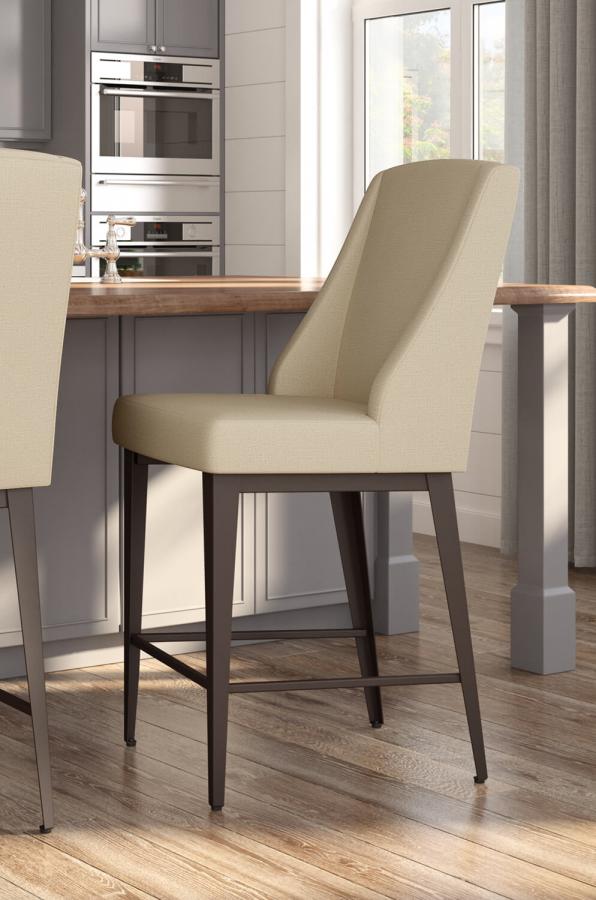 Amisco's Bridget Farmhouse Bar Stool with Back • Barstool Comforts