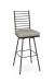 Amisco's Lisia Industrial Ladder Back Swivel Bar Stool in Brown