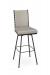 Amisco's Lisia Upholstered Brown Swivel Bar Stool with Back