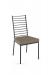 Amisco's Lisia Industrial Metal Dining Chair with Ladder Back Design and Thick, Square Seat Cushion