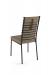 Amisco's Lisia Dining Chair with Upholstered Seat and Back with Leather Handle on Back