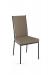 Amisco's Lisia Dining Chair Upholstered Back and Seat in Brown/Tan Fabric