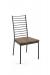 Amisco's Lisia Ladder Back Metal Dining Chair with Distressed Wood Seat