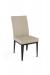 Amisco's Alto Upholstered Quilted Dining Chair with Tall Back and Metal Legs