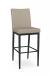 Amisco's Melrose Modern Black Bar Stool with Tan Quilted Back and Seat