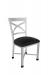 Wesley Allen's Edmonton Platinum Gray Dining Chair with Casters