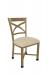 Wesley Allen's Edmonton Gold Dining Caster Chair with X Back