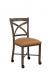 Wesley Allen's Edmonton Brown Dining Chair with Black Casters