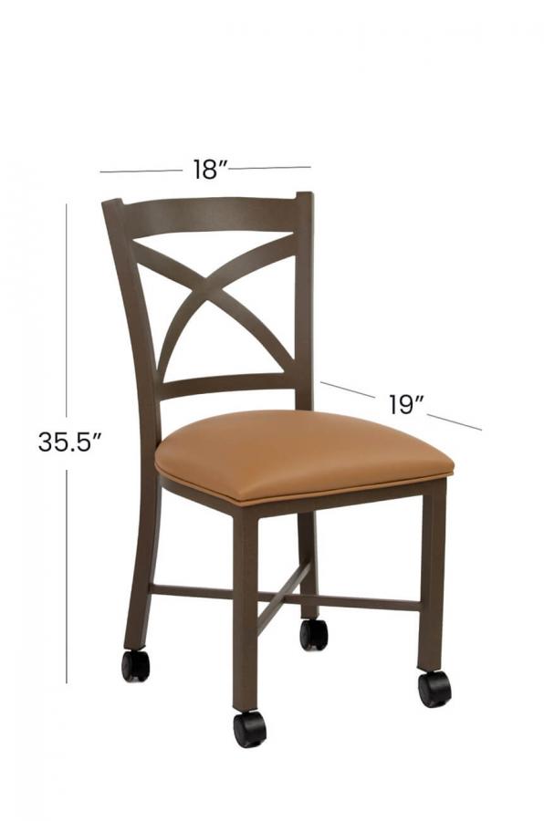 Buy Wesley Allen's Edmonton Dining Chair with Casters Free shipping!