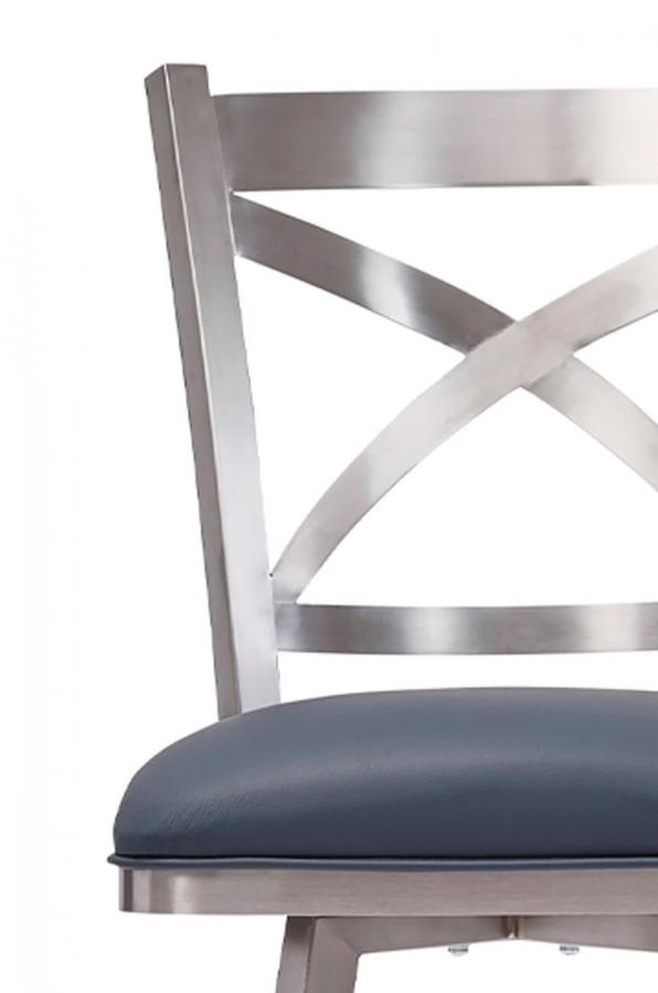 Buy Wesley Allen's Edmonton Modern Stainless Swivel Bar Stool