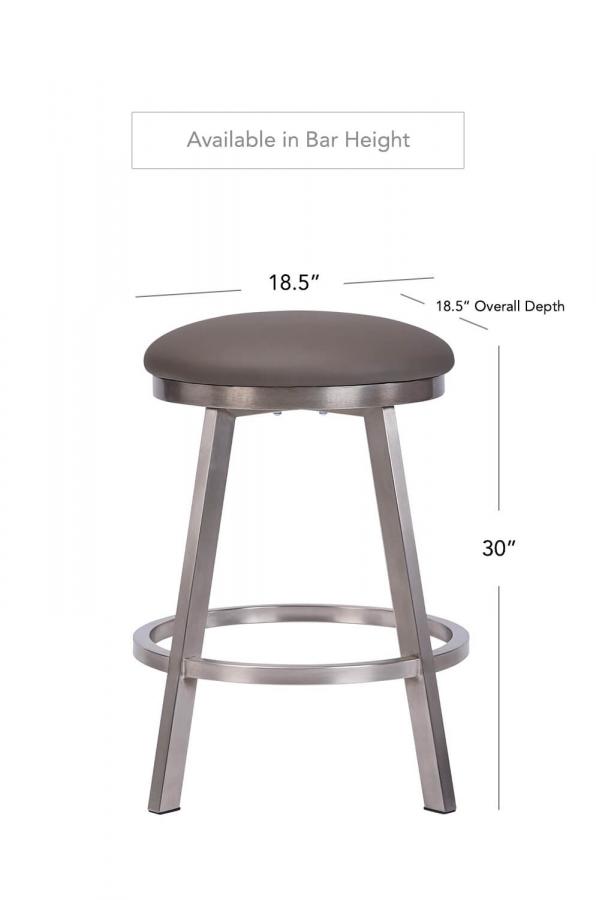 Buy Wesley Allen's Edmonton Backles Stainless Swivel Counter Stool
