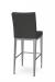 Amisco's Pablo Modern Stationary Bar Stool in Gray and Silver - Back View