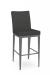 Amisco's Pablo Modern Stationary Bar Stool in Gray and Silver