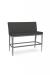 Amisco's Pablo Modern Bar Stool Bench in Dark Gray Upholstery and Silver Metal Finish