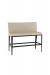 Amisco's Pablo Bar Height Bench with Quilted Upholstered Back and Seat in Cream