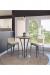 Amisco's Ethan Quilted Upholstered Bar Stools in Modern Dining Space with Windows