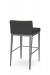 Amisco's Ethan Plus Quilted Back Modern Bar Stool in Silver and Black Cushion - Back View