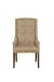 Fairfield's Dora High Back Wood Arm Chair in Leopard Print - View of Front