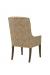 Fairfield's Dora High Back Wood Arm Chair in Leopard Print - View of Back
