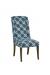 Fairfield's Dora Modern High Back Dining Chair in Cross Hatch Blue Fabric