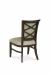 Fairfield's Mackay Armless Upholstered Wooden Dining Chair with Criss Cross Design on Back