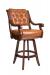 Darafeev's Ponce De Leon Luxury Wooden Swivel Bar Stool with Arms, Button Tufting on Back, and Nailhead Trim