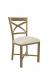 Wesley Allen's Edmonton Gold Modern Dining Chair with X Back