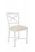 Metal Finish: Opaque White • Seat Cushion: French Ivory, fabric