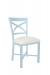 Wesley Allen's Edmonton Blue and White Farmhouse Dining Chair with X Back