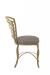 Wesley Allen's Boston Traditional Gold Dining Chair with Lattice Back - View of Side