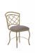 Wesley Allen's Boston Traditional Gold Dining Chair with Lattice Back