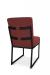 Wesley Allen's Marbury Black Dining Side Chair with Red Vinyl