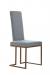 Wesley Allen's Brentwood Upholstered Dining Chair with Tall Back and Modern Sled Metal Base