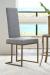 Wesley Allen's Brentwood Modern Dining Chair with Tall Back in Gold Metal Finish
