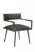 Wesley Allen's Zara Brass and Blue Modern Dining Chair with Arms