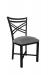 Wesley Allen's Raleigh Black Dining Chair with Cross Back