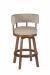 Darafeev's Ace Transitional Wooden Swivel Stool with Low Back in Brown Maple Wood